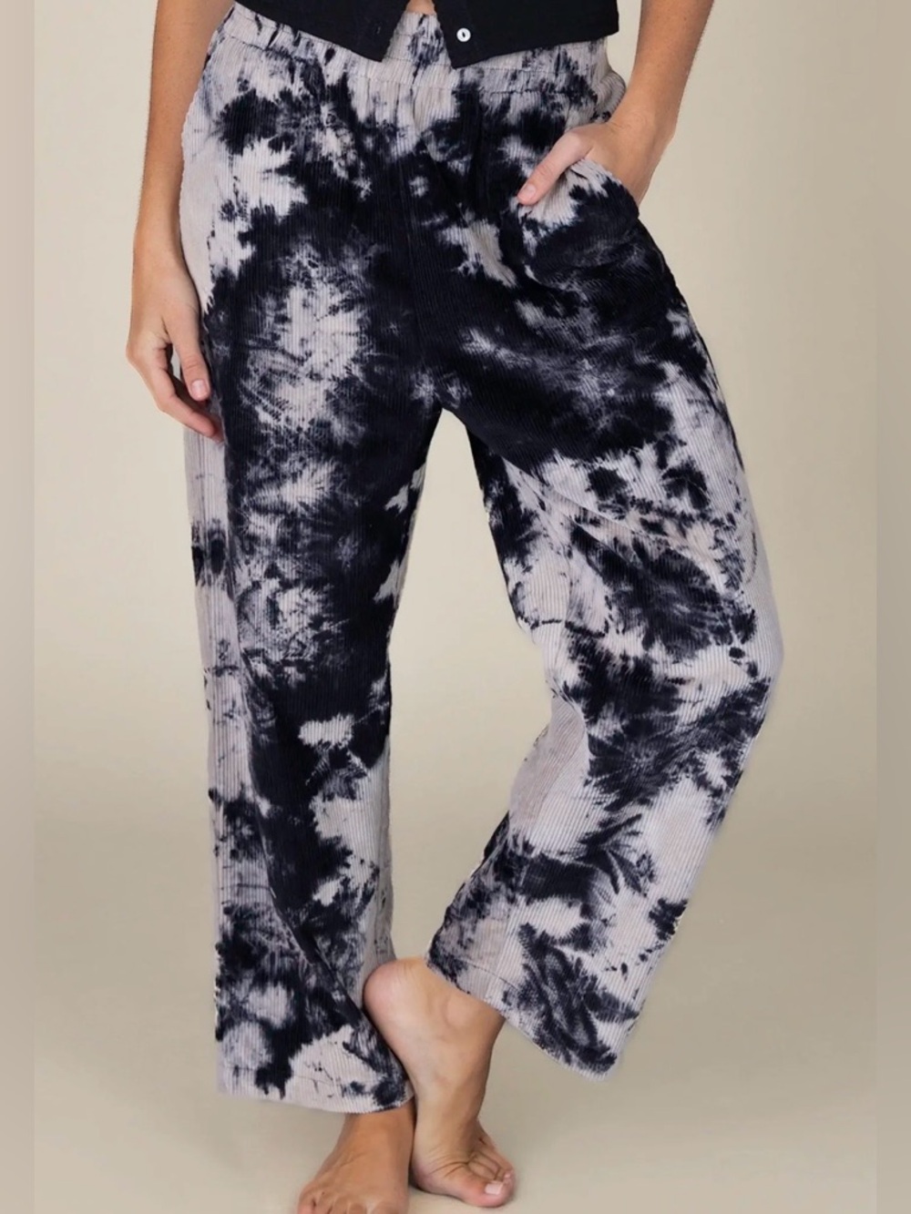 New Natural Life Beckett cotton corduroy tie dye pants